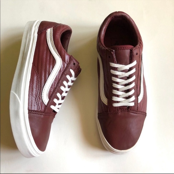 Burgundy leather vans - Picture 2 of 2
